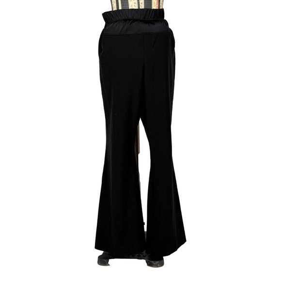 Duo Flare Maternity Pants Black Elastic Waist Stretch Plus 2X - Picture 1 of 4